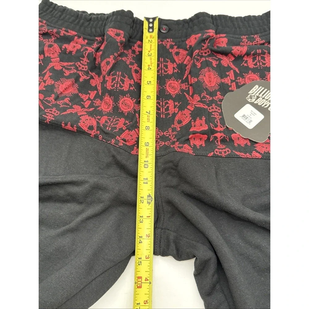 Billionaire Boys Club BBC Black Red All-Over Print Jogger Sweatpants XL NEW